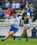 3 July 2021; Micheál Bannigan of Monaghan in action against James McMahon of Fermanagh during the Ulster GAA Football Senior Championship Quarter-Final match between Monaghan and Fermanagh at St Tiernach’s Park in Clones, Monaghan. Photo by Sam Barnes/Sportsfile