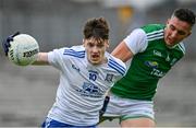 3 July 2021; Stephen O'Hanlon of Monaghan in action against Stephen McGullion of Fermanagh during the Ulster GAA Football Senior Championship Quarter-Final match between Monaghan and Fermanagh at St Tiernach’s Park in Clones, Monaghan. Photo by Sam Barnes/Sportsfile