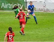 3 July 2021; Aine O'Gorman of Peamount United scores her side's second goal during the SSE Airtricity Women's National League match between Shelbourne and Peamount United at Tolka Park in Dublin. Photo by Eóin Noonan/Sportsfile