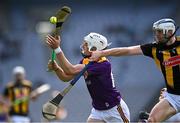 3 July 2021; Rory O'Connor of Wexford is fouled by Huw Lawlor of Kilkenny during the Leinster GAA Hurling Senior Championship Semi-Final match between Kilkenny and Wexford at Croke Park in Dublin. Photo by Piaras Ó Mídheach/Sportsfile