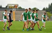 3 July 2021; Fermanagh players leave the field dejected after their side's defeat in the Ulster GAA Football Senior Championship Quarter-Final match between Monaghan and Fermanagh at St Tiernach’s Park in Clones, Monaghan. Photo by Sam Barnes/Sportsfile