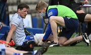 3 July 2021; Conor McManus of Monaghan, left, receives treatment after picking up an injury during the Ulster GAA Football Senior Championship Quarter-Final match between Monaghan and Fermanagh at St Tiernach’s Park in Clones, Monaghan. Photo by Sam Barnes/Sportsfile