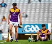 3 July 2021; Connal Flood, left, and Shaun Murphy of Wexford after their side's defeat to Kilkenny in their Leinster GAA Hurling Senior Championship Semi-Final match at Croke Park in Dublin. Photo by Seb Daly/Sportsfile