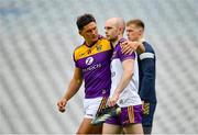 3 July 2021; Lee Chin, left, and Mark Fanning of Wexford after their side's defeat to Kilkenny in their Leinster GAA Hurling Senior Championship Semi-Final match at Croke Park in Dublin. Photo by Seb Daly/Sportsfile