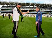 3 July 2021; Kilkenny manager Brian Cody and Wexford manager Davy Fitzgerald after the Leinster GAA Hurling Senior Championship Semi-Final match between Kilkenny and Wexford at Croke Park in Dublin. Photo by Seb Daly/Sportsfile