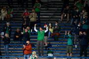 3 July 2021; Limerick supporters celebrate their second goal during the Munster GAA Hurling Senior Championship Semi-Final match between Cork and Limerick at Semple Stadium in Thurles, Tipperary. Photo by Stephen McCarthy/Sportsfile