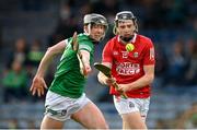 3 July 2021; Jack O'Connor of Cork in action against Declan Hannon of Limerick during the Munster GAA Hurling Senior Championship Semi-Final match between Cork and Limerick at Semple Stadium in Thurles, Tipperary. Photo by Stephen McCarthy/Sportsfile