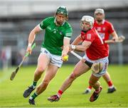 3 July 2021; William O'Donoghue of Limerick in action against Patrick Horgan of Cork during the Munster GAA Hurling Senior Championship Semi-Final match between Cork and Limerick at Semple Stadium in Thurles, Tipperary. Photo by Stephen McCarthy/Sportsfile