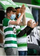 2 July 2021; Shamrock Rovers supporters during the SSE Airtricity League Premier Division match between Shamrock Rovers and Dundalk at Tallaght Stadium in Dublin. Photo by Stephen McCarthy/Sportsfile