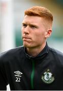 2 July 2021; Darragh Nugent of Shamrock Rovers before the SSE Airtricity League Premier Division match between Shamrock Rovers and Dundalk at Tallaght Stadium in Dublin. Photo by Stephen McCarthy/Sportsfile