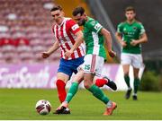 2 July 2021; Gordon Walker of Cork City in action against Matt Keane of Treaty United during the SSE Airtricity League First Division match between Cork City and Treaty United at Turners Cross in Cork. Photo by Michael P Ryan/Sportsfile