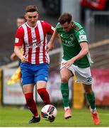 2 July 2021; Gordon Walker of Cork City in action against Matt Keane of Treaty United during the SSE Airtricity League First Division match between Cork City and Treaty United at Turners Cross in Cork. Photo by Michael P Ryan/Sportsfile
