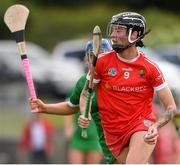 3 July 2021; Ashling Thompson of Cork in action against Marian Quaid of Limerick during the Munster Senior Camogie Final match between Cork and Limerick at Drom & Inch GAA in Tipperary.  Photo by Matt Browne/Sportsfile