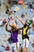 3 July 2021; Eoin Cody of Kilkenny in action against Simon Donohoe of Wexford during the Leinster GAA Hurling Senior Championship Semi-Final match between Kilkenny and Wexford at Croke Park in Dublin. Photo by Seb Daly/Sportsfile