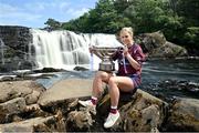 7 July 2021; At the Aasleagh Falls in Mayo for the LGFA TG4 Championship Launch is Fiona Claffey of Westmeath. The 2021 TG4 All-Ireland Ladies Football Championships get underway this Friday, July 9, with the meeting of Galway and Kerry (Live on TG4) and will conclude at Croke Park on Sunday, September 5, when the winners of the Junior, Intermediate & Senior Championships will be revealed. 13 Championship games will be broadcast exclusively live by TG4 throughout the season, with the remaining 50 games available to view on the LGFA and TG4’s dedicated online platform: page.inplayer.com/peilnamban #ProperFan. Photo by Brendan Moran/Sportsfile