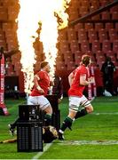 3 July 2021; Wyn Jones, left, and Johnny Hill of the British and Irish Lions run out prior to the 2021 British and Irish Lions tour match between Sigma Lions and The British and Irish Lions at Emirates Airline Park in Johannesburg, South Africa. Photo by Sydney Seshibedi/Sportsfile