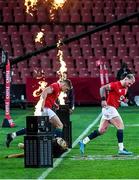 3 July 2021; Owen Farrell, left, and Stuart Hogg of the British and Irish Lions run out prior to the 2021 British and Irish Lions tour match between Sigma Lions and The British and Irish Lions at Emirates Airline Park in Johannesburg, South Africa. Photo by Sydney Seshibedi/Sportsfile