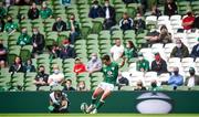 3 July 2021; Joey Carbery of Ireland kicks a conversion during the International Rugby Friendly match between Ireland and Japan at Aviva Stadium in Dublin. Photo by David Fitzgerald/Sportsfile