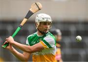 3 July 2021; Luke Watkins of Offaly during the 2020 Electric Ireland Leinster GAA Hurling Minor Championship Final match between Offaly and Kilkenny at MW Hire O'Moore Park in Portlaoise, Laois. Photo by Matt Browne/Sportsfile