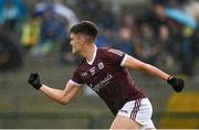 4 July 2021; Paul Kelly of Galway celebrates after scoring his side's first goal during the Connacht GAA Football Senior Championship Semi-Final match between Roscommon and Galway at Dr Hyde Park in Roscommon. Photo by Harry Murphy/Sportsfile