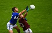 4 July 2021; Colm Begley of Laois in action against David Lynch of Westmeath during the Leinster GAA Football Senior Championship Quarter-Final match between Laois and Westmeath at Bord Na Mona O'Connor Park in Tullamore, Offaly. Photo by Eóin Noonan/Sportsfile