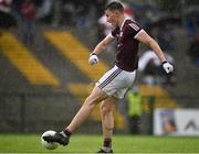 4 July 2021; Matthew Tierney of Galway shoots to score his side's second goal during the Connacht GAA Football Senior Championship Semi-Final match between Roscommon and Galway at Dr Hyde Park in Roscommon. Photo by Sam Barnes/Sportsfile