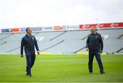 4 July 2021; Tipperary manager Liam Sheedy and selector Eamon O'Shea before the Munster GAA Hurling Senior Championship Semi-Final match between Tipperary and Clare at LIT Gaelic Grounds in Limerick. Photo by Stephen McCarthy/Sportsfile
