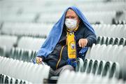 4 July 2021; Clare supporter Steven Murrihy from Quilty, Co Clare sits in the open stand before the Munster GAA Hurling Senior Championship Semi-Final match between Tipperary and Clare at LIT Gaelic Grounds in Limerick. Photo by Stephen McCarthy/Sportsfile