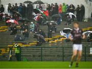 4 July 2021; A Galway supporter waves a Palestine flag during the Connacht GAA Football Senior Championship Semi-Final match between Roscommon and Galway at Dr Hyde Park in Roscommon. Photo by Harry Murphy/Sportsfile