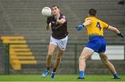 4 July 2021; Robert Finnerty of Galway in action against Conor Daly of Roscommon during the Connacht GAA Football Senior Championship Semi-Final match between Roscommon and Galway at Dr Hyde Park in Roscommon. Photo by Sam Barnes/Sportsfile