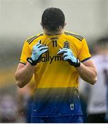 4 July 2021; Ciaran Murtagh of Roscommon reacts following his side's defeat in the Connacht GAA Football Senior Championship Semi-Final match between Roscommon and Galway at Dr Hyde Park in Roscommon. Photo by Harry Murphy/Sportsfile