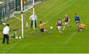 4 July 2021; Paul Kelly of Galway shoots to score his side's first goal during the Connacht GAA Football Senior Championship Semi-Final match between Roscommon and Galway at Dr Hyde Park in Roscommon. Photo by Harry Murphy/Sportsfile