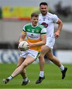 4 July 2021; Johnny Moloney of Offaly in action against Fergal Conway of Kildare during the Leinster GAA Football Senior Championship Quarter-Final match between Kildare and Offaly at MW Hire O'Moore Park in Portlaoise, Laois. Photo by Piaras Ó Mídheach/Sportsfile