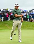 4 July 2021; Lucas Herbert of Australia celebrates on the 18th green after winning the Dubai Duty Free Irish Open Golf Championship at Mount Juliet Golf Club in Thomastown, Kilkenny. Photo by Ramsey Cardy/Sportsfile