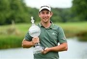 4 July 2021; Lucas Herbert of Australia with the trophy after winning the Dubai Duty Free Irish Open Golf Championship at Mount Juliet Golf Club in Thomastown, Kilkenny. Photo by Ramsey Cardy/Sportsfile