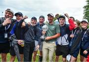 4 July 2021; Lucas Herbert of Australia celebrates after winning the Dubai Duty Free Irish Open Golf Championship at Mount Juliet Golf Club in Thomastown, Kilkenny. Photo by Ramsey Cardy/Sportsfile