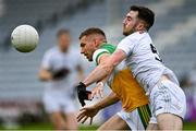 4 July 2021; Kevin Flynn of Kildare in action against Anton Sullivan of Offaly during the Leinster GAA Football Senior Championship Quarter-Final match between Kildare and Offaly at MW Hire O'Moore Park in Portlaoise, Laois. Photo by Piaras Ó Mídheach/Sportsfile
