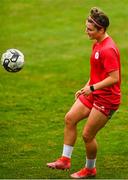 3 July 2021; Keeva Keenan of Shelbourne warms up before the SSE Airtricity Women's National League match between Shelbourne and Peamount United at Tolka Park in Dublin. Photo by Eóin Noonan/Sportsfile