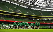 3 July 2021; Ireland players before the International Rugby Friendly match between Ireland and Japan at the Aviva Stadium in Dublin. Photo by Harry Murphy/Sportsfile