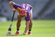 3 July 2021; Lee Chin of Wexford places the sliotar as he prepares to take a free during the Leinster GAA Hurling Senior Championship Semi-Final match between Kilkenny and Wexford at Croke Park in Dublin. Photo by Piaras Ó Mídheach/Sportsfile