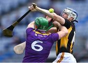 3 July 2021; TJ Reid of Kilkenny in action against Matthew O'Hanlon of Wexford during the Leinster GAA Hurling Senior Championship Semi-Final match between Kilkenny and Wexford at Croke Park in Dublin. Photo by Piaras Ó Mídheach/Sportsfile