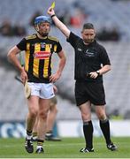 3 July 2021; Referee Fergal Horgan shows the yellow card to John Donnelly of Kilkenny during the Leinster GAA Hurling Senior Championship Semi-Final match between Kilkenny and Wexford at Croke Park in Dublin. Photo by Piaras Ó Mídheach/Sportsfile