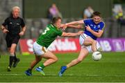 4 July 2021; Dessie Reynolds of Longford in action against Ronan Ryan of Meath during the Leinster GAA Football Senior Championship Quarter-Final match between Meath and Longford at Páirc Tailteann in Navan, Meath. Photo by Seb Daly/Sportsfile