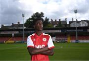 7 July 2021; James Abankwah during a St Patrick's Athletic Player feature shoot at Richmond Park in Dublin. Photo by Piaras Ó Mídheach/Sportsfile
