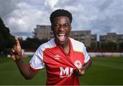 7 July 2021; James Abankwah during a St Patrick's Athletic Player feature shoot at Richmond Park in Dublin. Photo by Piaras Ó Mídheach/Sportsfile