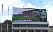 3 July 2021; The big screen shows the result of Hawk-Eye, awarding a point to Wexford, scored by Liam Ryan, for the last score of normal time during the Leinster GAA Hurling Senior Championship Semi-Final match between Kilkenny and Wexford at Croke Park in Dublin. Photo by Piaras Ó Mídheach/Sportsfile