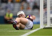 3 July 2021; Rory O'Connor of Wexford reacts after colliding with Kilkenny goalkeeper Eoin Murphy during the Leinster GAA Hurling Senior Championship Semi-Final match between Kilkenny and Wexford at Croke Park in Dublin. Photo by Piaras Ó Mídheach/Sportsfile