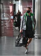 6 July 2021; Dylan Watts of Shamrock Rovers pictured at Dublin Airport prior to their departure for Bratislava for their UEFA Champions League First Qualifying Round 1st leg against Slovan Bratislava. Photo by Sam Barnes/Sportsfile