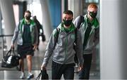 6 July 2021; Dean Williams of Shamrock Rovers pictured at Dublin Airport prior to their departure for Bratislava for their UEFA Champions League First Qualifying Round 1st leg against Slovan Bratislava. Photo by Sam Barnes/Sportsfile
