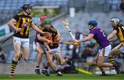 3 July 2021; Martin Keoghan of Kilkenny is tackled by Gavin Bailey of Wexford during the Leinster GAA Hurling Senior Championship Semi-Final match between Kilkenny and Wexford at Croke Park in Dublin. Photo by Piaras Ó Mídheach/Sportsfile